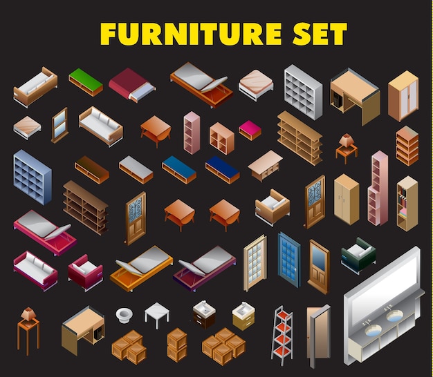 Furnitur isometrik
