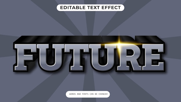 Future 3d editable text effect style
