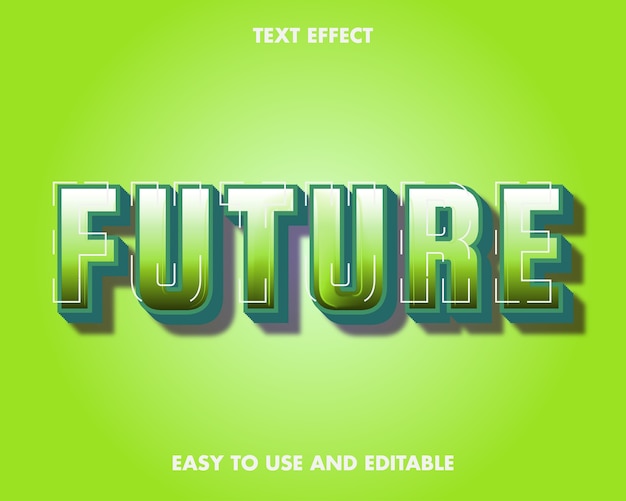 Future Text Effect. Editable Font Style.