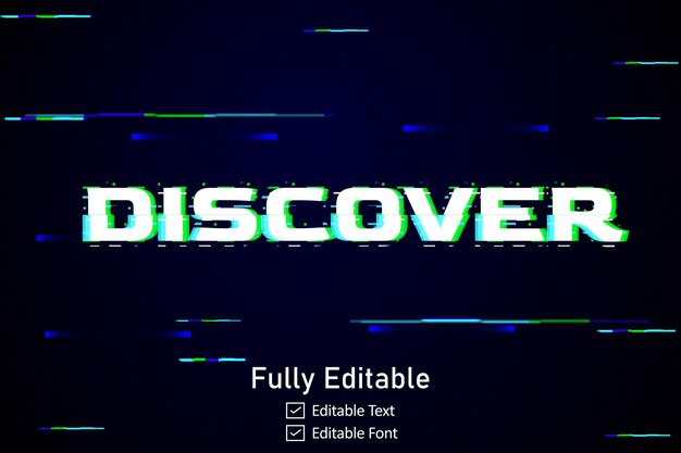 futuristic glitch text effect for video game text for editable cyberpunk glitch text effect