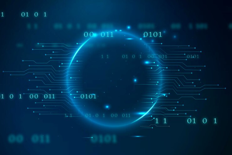 Vector futuristic global network technology vector