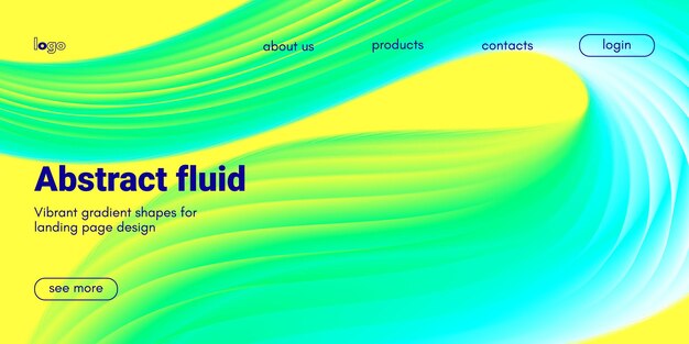 Futuristic liquid shape abstract fluid curved background