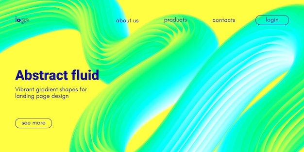 Futuristic liquid shape abstract fluid curved background