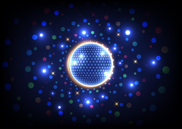 Futuristic magic rainbow glitter colorful space abstract background