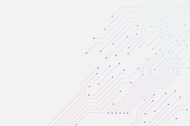 Futuristic Tech Circuit Background in Gradient Lines