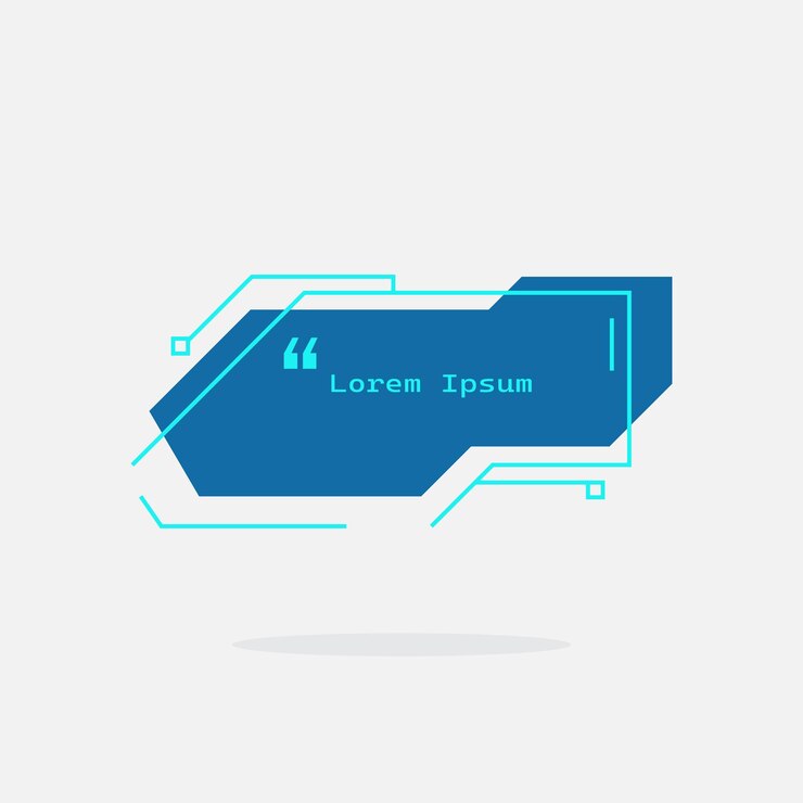 Vector futuristic title and banner