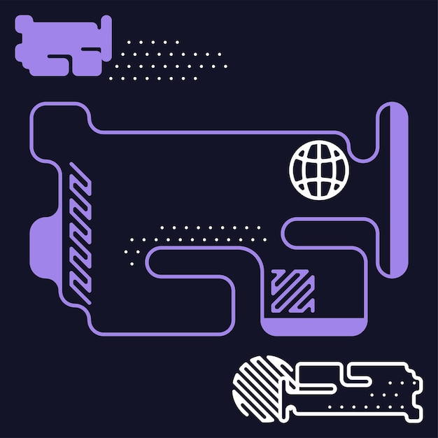 Futuristic ui interface elements template