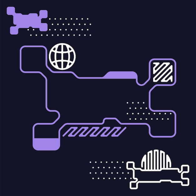 Futuristic ui interface elements template