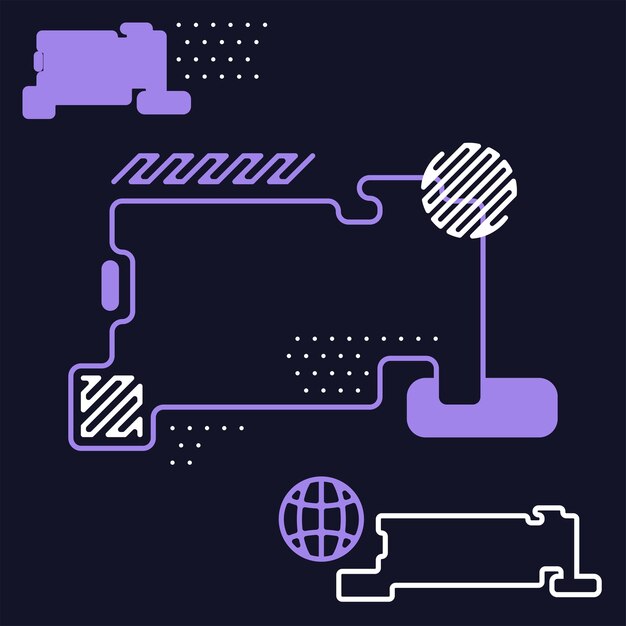 Futuristic ui interface elements template
