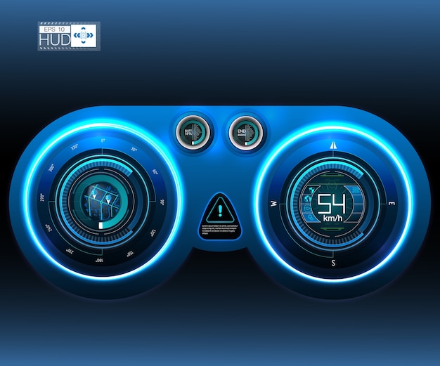 Futuristic user interface. HUD UI. Abstract virtual graphic touch user interface. HUD