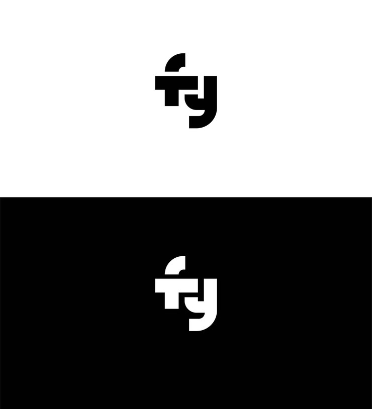 Vector fy yf letter logo icon brand identity template
