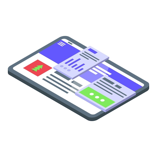Gadget interface icon Isometric of Gadget interface vector icon for web design isolated on white background