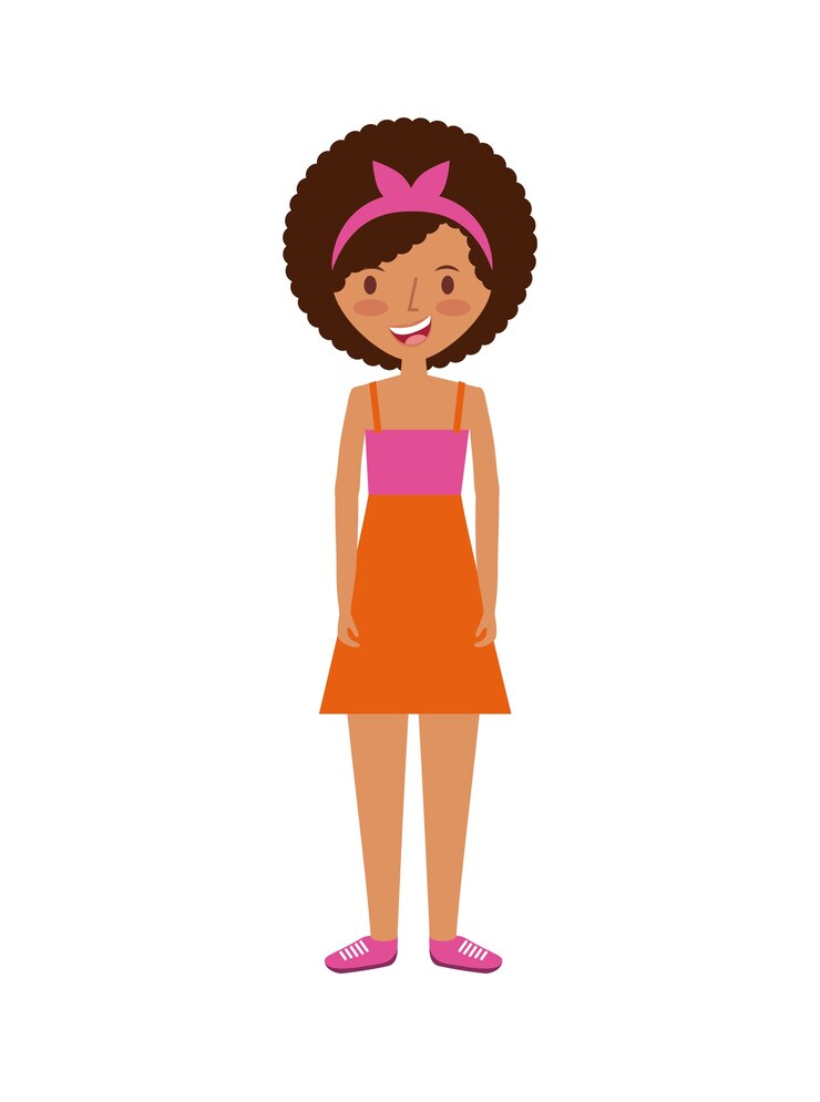 Vector gadis muda kartun