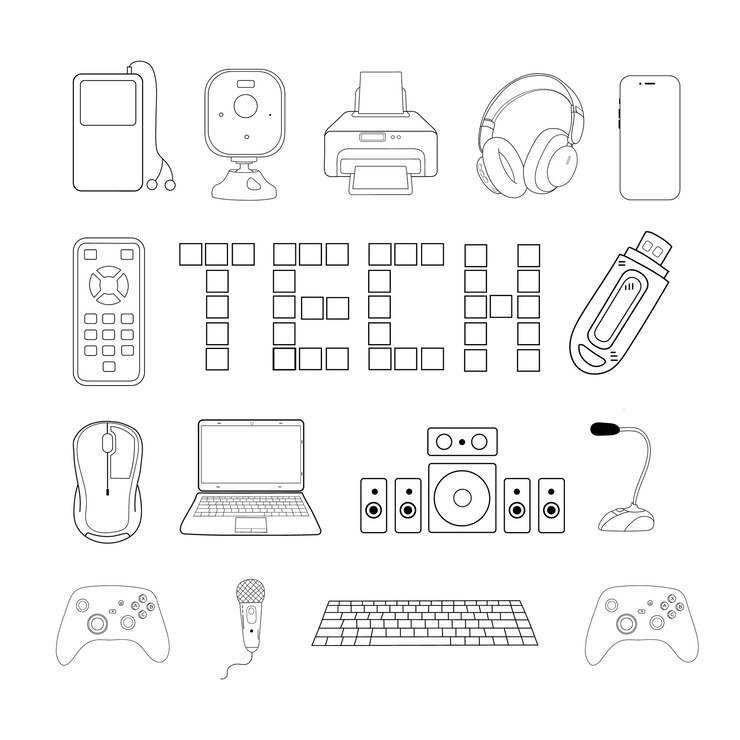 Gambar tangan klipart laptop Paket Vektor Teknologi Klipart Teknologi Klipart Elektronik Komputasi