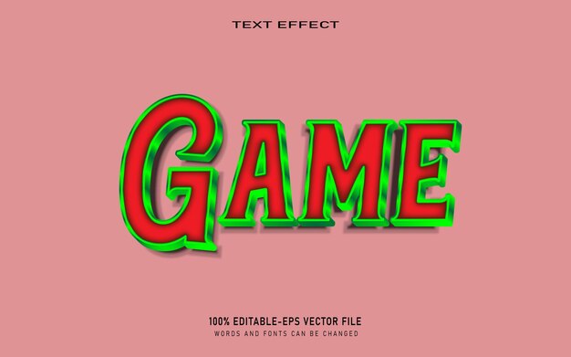 Game 3D Text Effect luxury editable text effect style