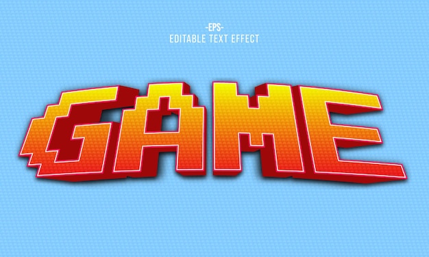 game editable 3d text effect layer style