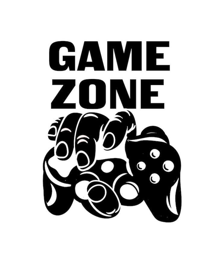 Vector game logo black