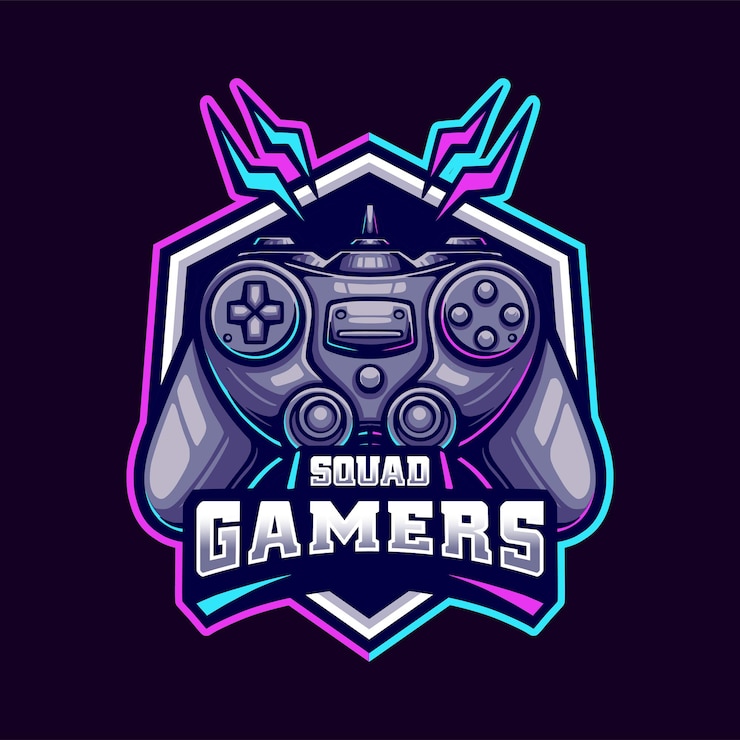 Vector gamepad controller joystick mascot esport logo for streamer