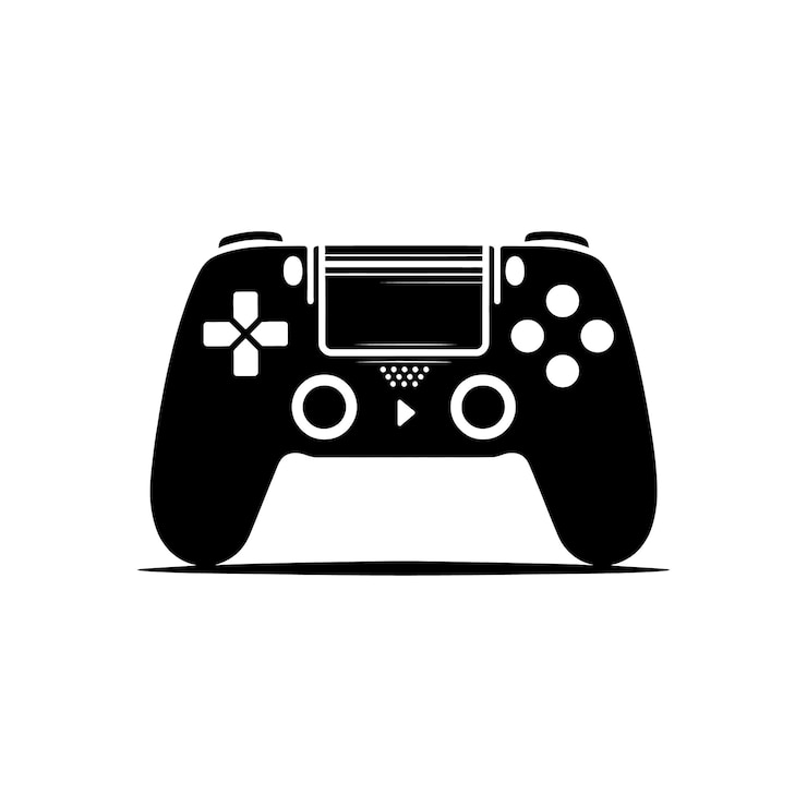 Vector gamepad silhouette vector for download essential graphic for gaming enthusiasts and digital design