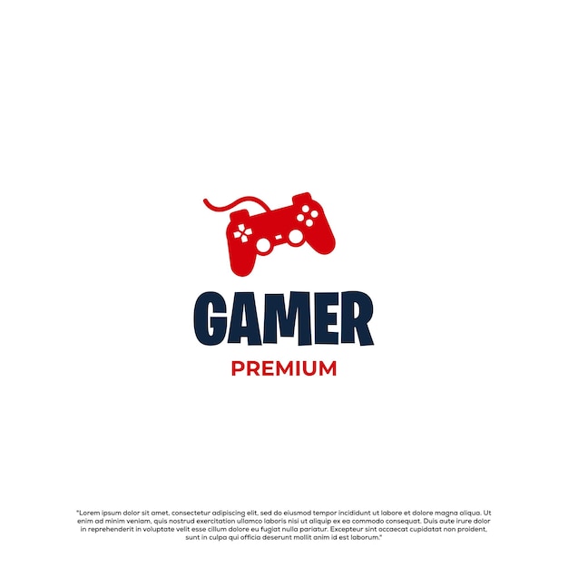 Gamer logo design on isolated background