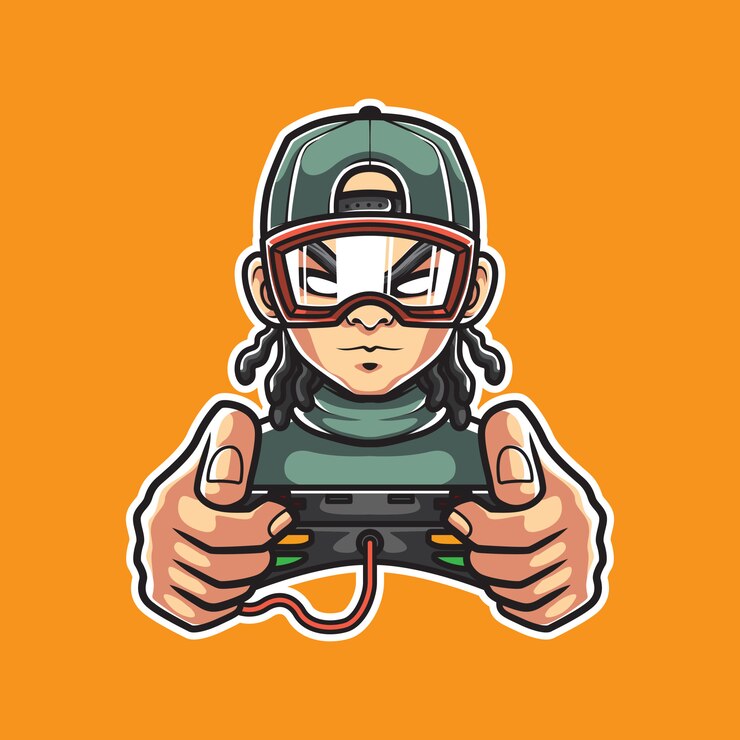 Vector gamers mascot logo