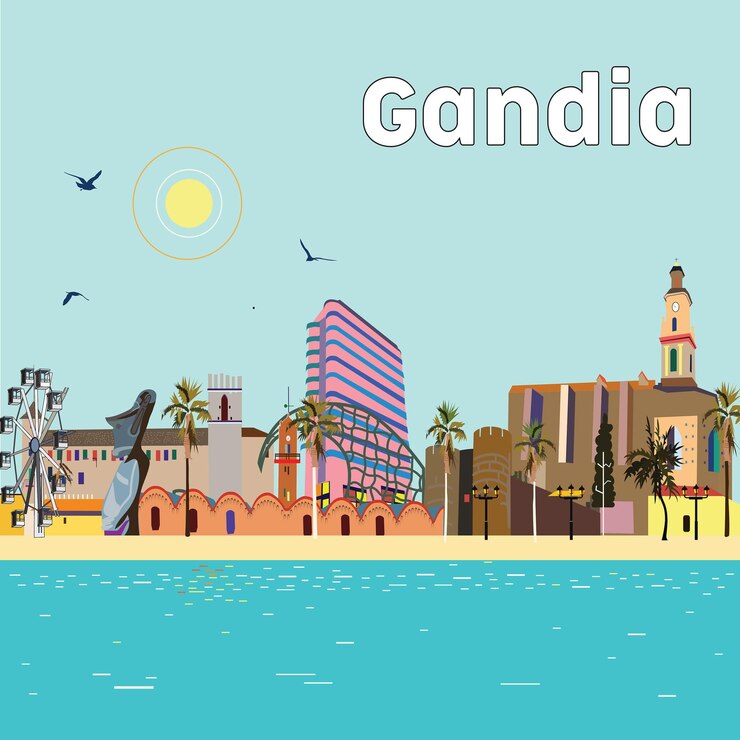 Vector gandia cityscape