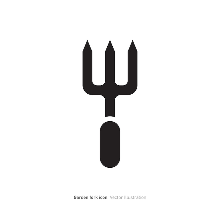Vector garden fork icon design vector illustration