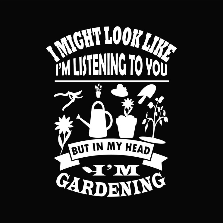 Vector gardening t-shirt design