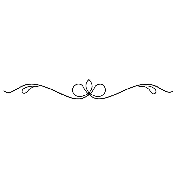 Vector garis dekoratif simetris desain ornamen border motif floral elemen filigree abstrak berkembang