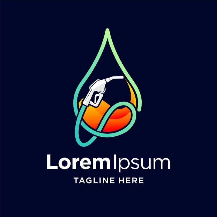 gas station logo with unique concept