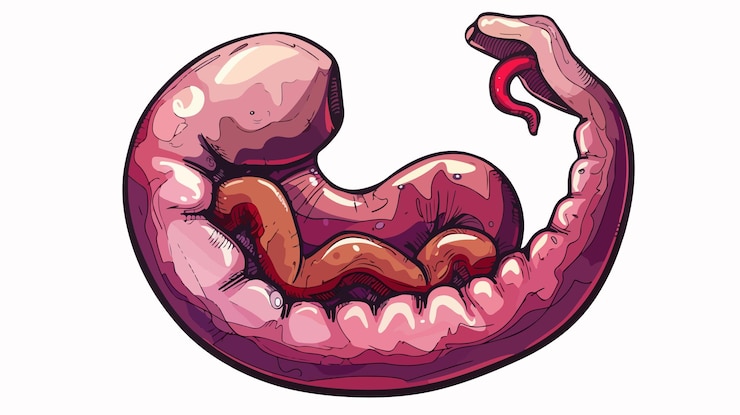 Vector gastroenterology medical concept cartoon vector illustration