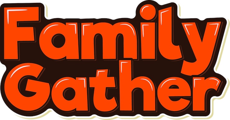 Vector gather with family thanksgiving typography vector design