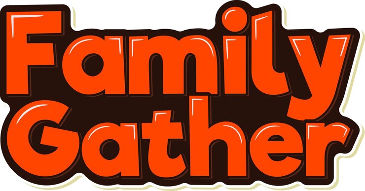 Vector gather with family thanksgiving typography vector design