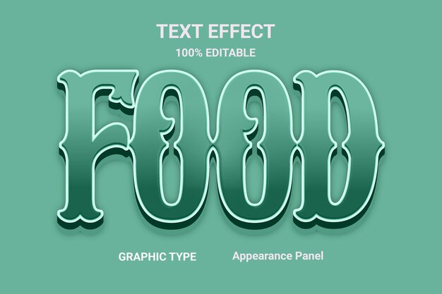 Gaya font efek teks makanan kata dan font dapat diubah