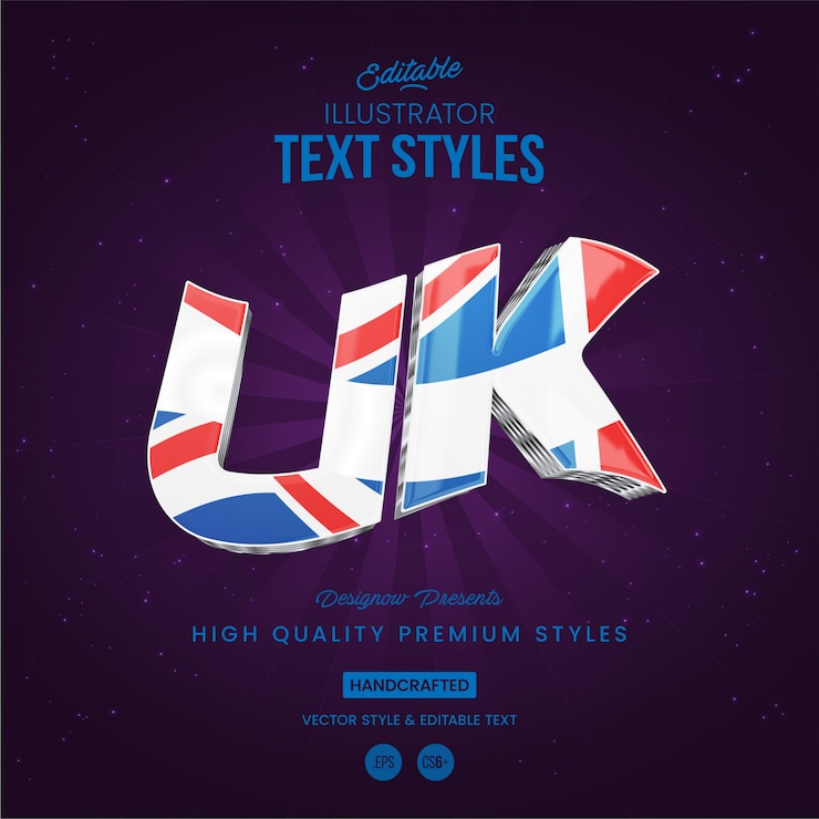 Vector gaya teks uk