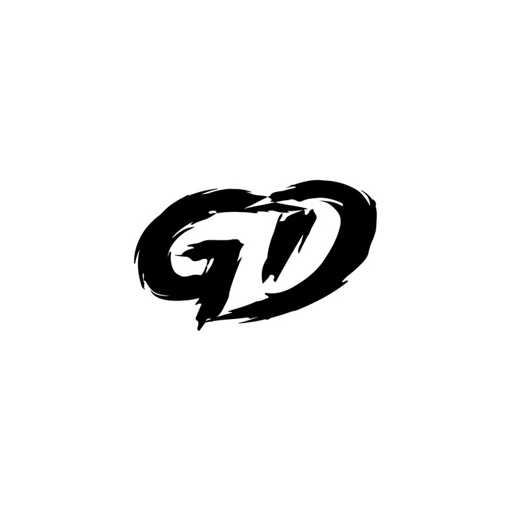 Vector gd monogram logo design letter text name symbol monochrome logotype alphabet character simple logo