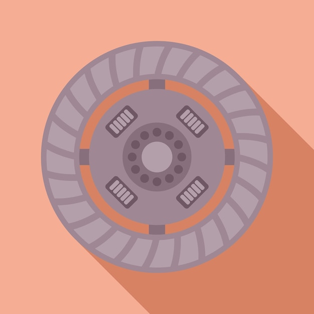 Gear clutch icon flat vector Auto kit Automobile repair