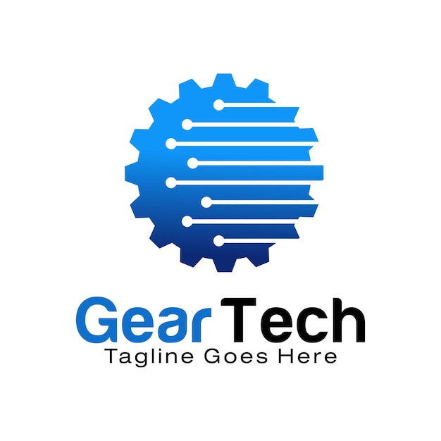 Gear Technology logo design template