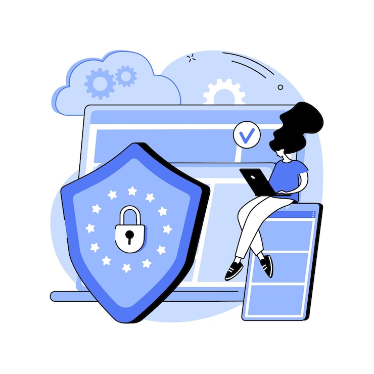 Vector general data protection regulation abstract concept vector illustration
