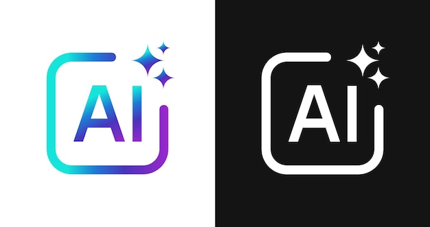 generative ai logo artificial intelligence icon symbol vector illustration