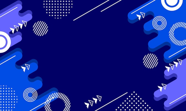 geometri abstrak latar belakang biru gaya desain datar