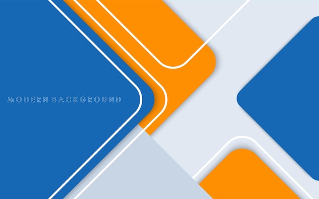 geometric abstract light blue orange and white color background