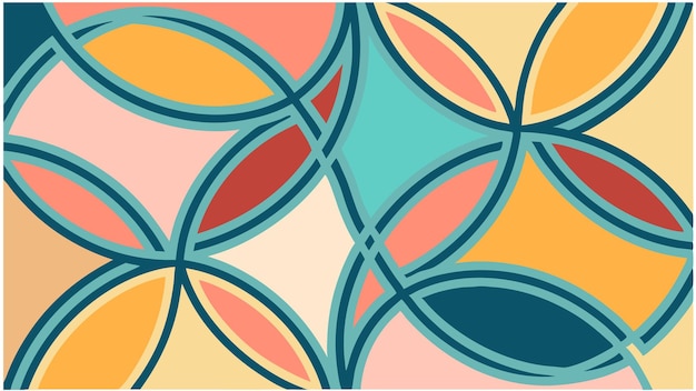 geometric abstract pattern with overlapping circles