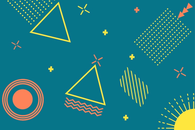 Vector geometric background pattern texture for poster card social media