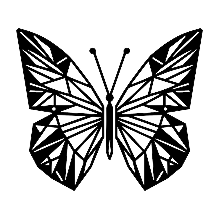 Vector geometric butterfly svg