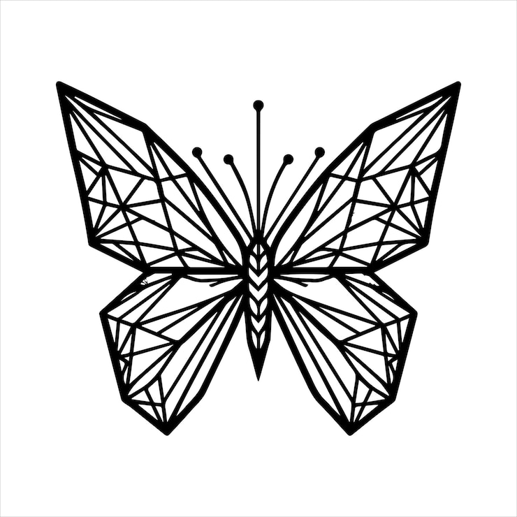 Vector geometric butterfly svg
