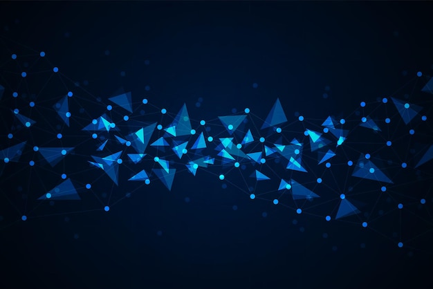geometric connected abstract background connecting dots and lines technology background