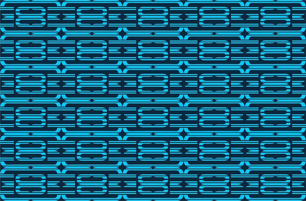 Geometric curve ornament from shapes resembling a figure eight and rectangle