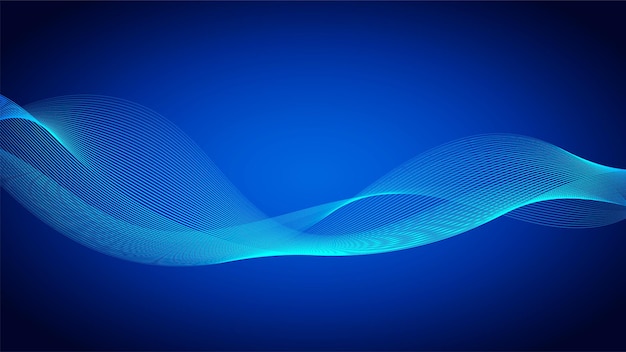 Geometric curved lines in gradient forming dynamic futuristic abstract flow patterns