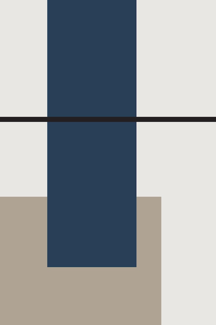 Vector geometric midcentury wall decor background vector